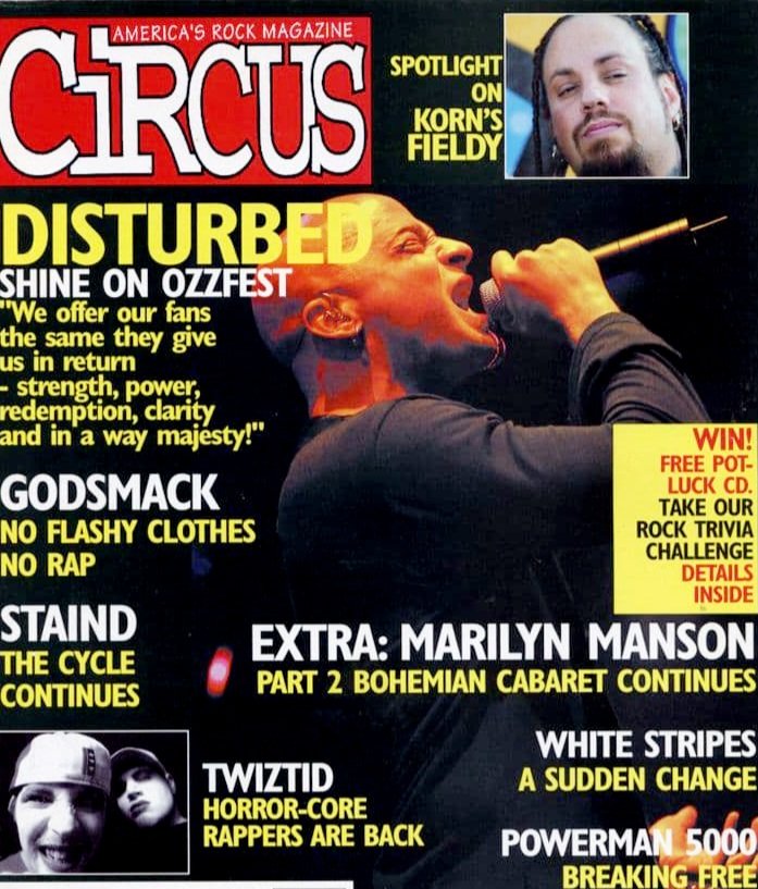 Disturbed CIRCUS Magazine Cover 